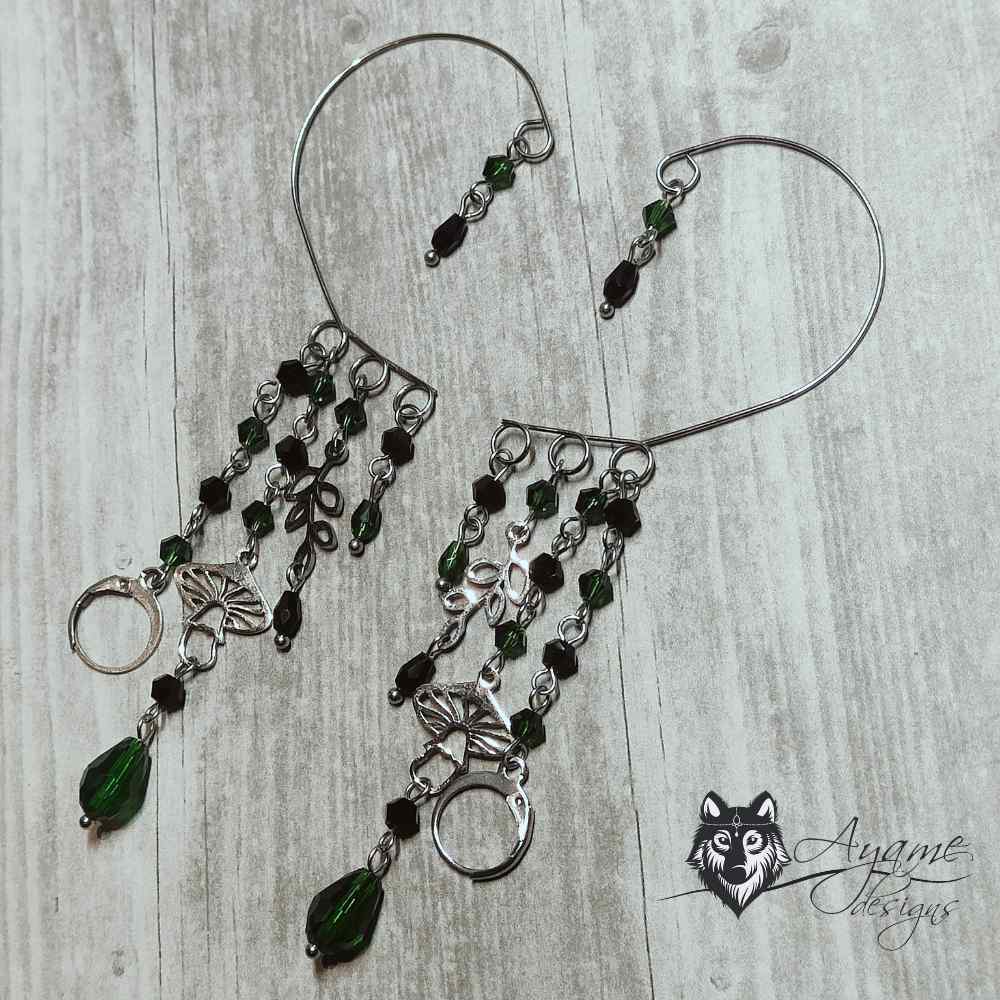 Ayame Designs - Faye Stainless Steel Loop Earplug Ear wrap - Silver coloured